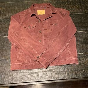 GAP Burgundy Denim Jacket (Corduroy Texture)